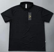 Premium China Fabric Men's Polo T-Shirt – Black