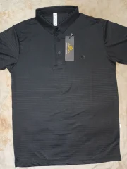 Premium China Fabric Men's Polo T-Shirt – Black - Image 3