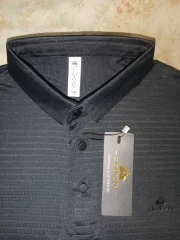 Premium China Fabric Men's Polo T-Shirt – Black - Image 4